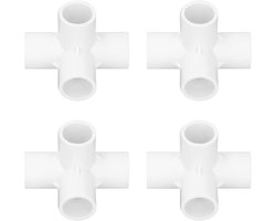 6-Weg PVC Plastic Buiskoppeling Hoekconnector 20mm Binnen Diameter voor Waterleidingen en Meubels