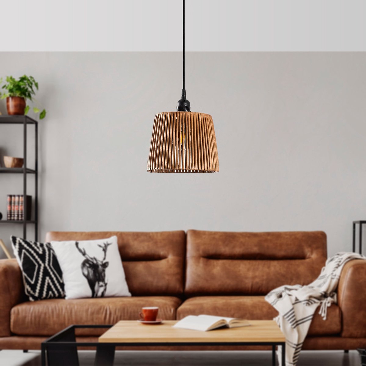 Asir - Kroonluchter - Kameel - METALEN BEHUIZING - 20 x 20 x 20 cm