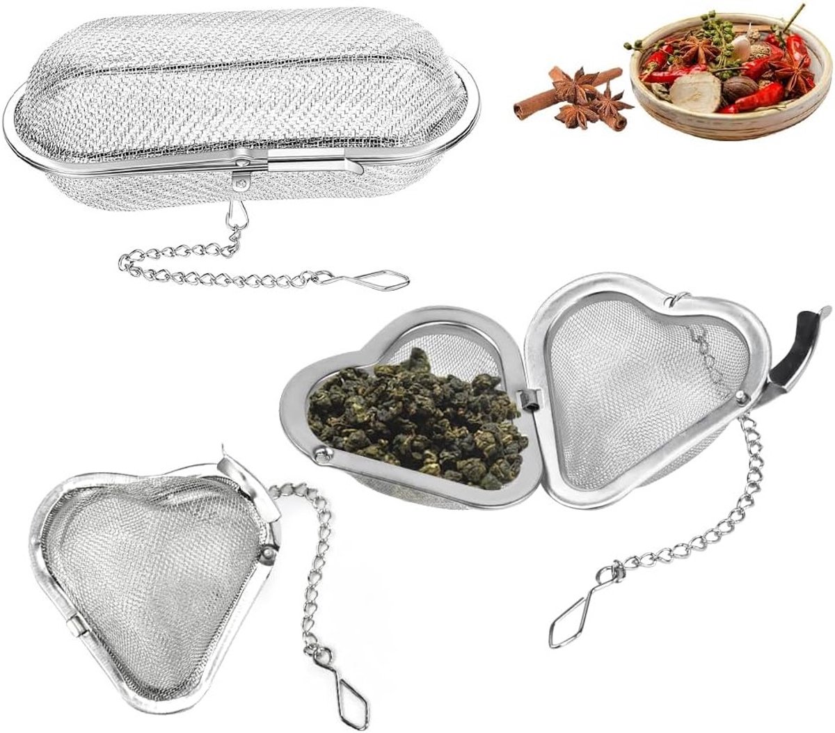 Filterset voor Kruidige Thee - Ideaal voor Gezonde Dranken, Thee Accessoires en Kruidenspecialiteiten