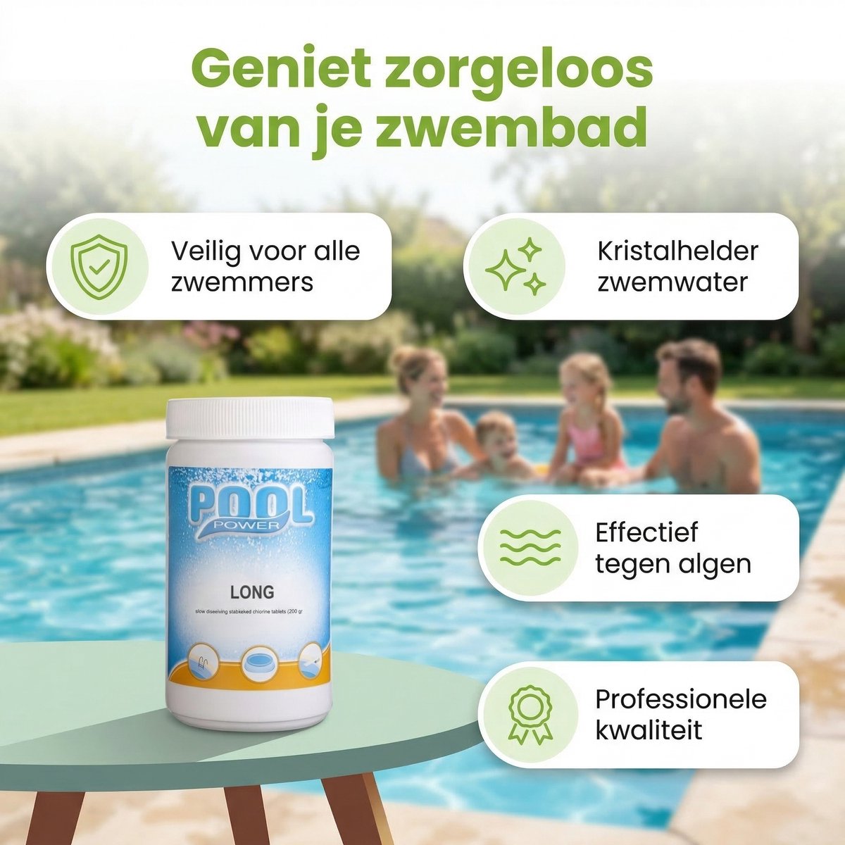 Zwembad Onderhoudspakket - Onderhoud Zwembad - bevat Chloor - PH-min en PH-plus (3-delig) – foto 7