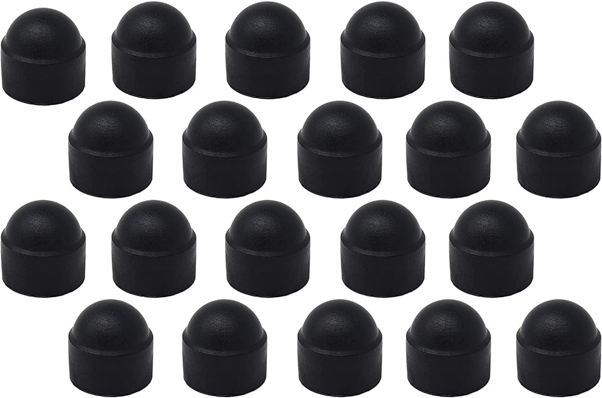 aladdien - Beschermkappen - Ronde Zeskantige - Hoogwaardig en Robuust - M4 x SW7 mm - Voor Moeren en Schroefkoppen - Inhoud 20 Stuks