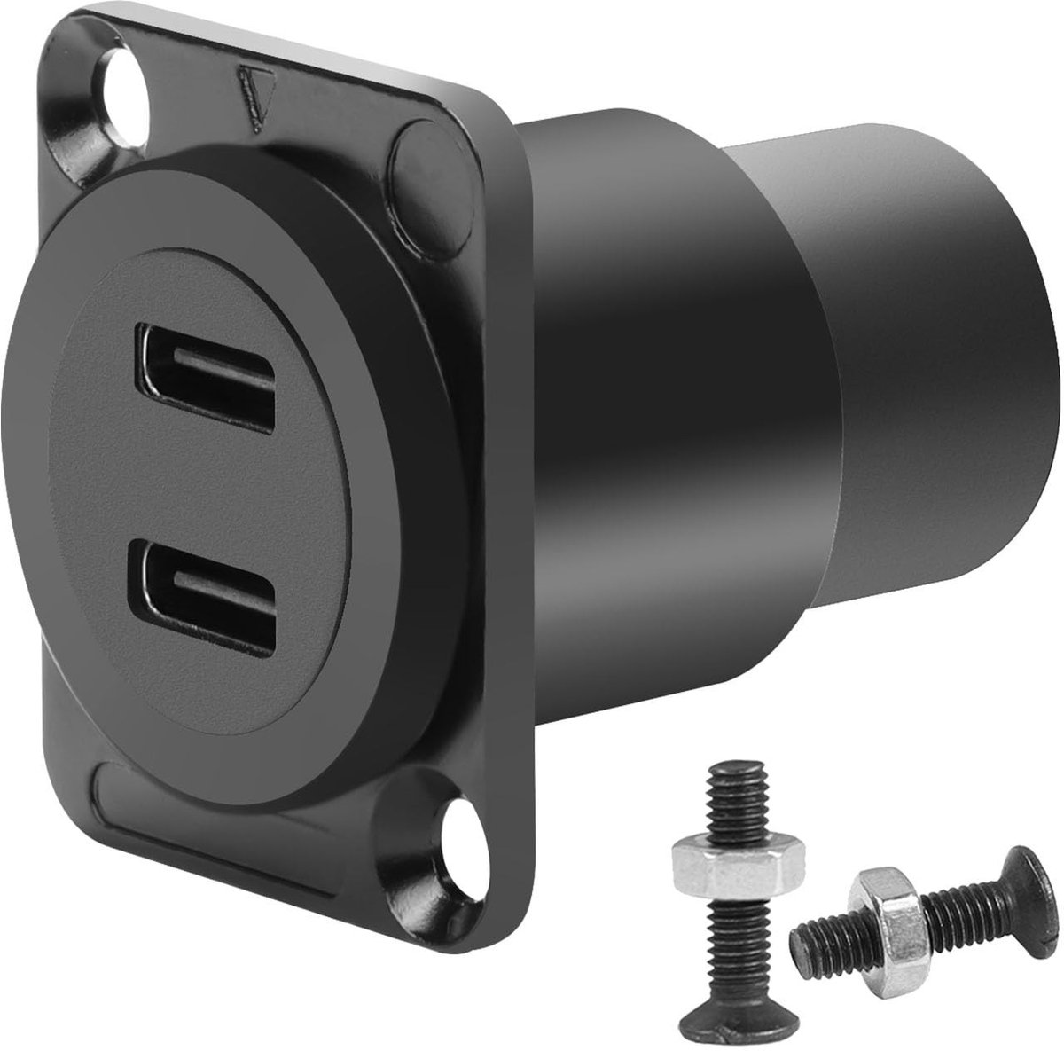 QIANRENON Dual USB C 3.1 Paneelmontage Adapter - 10Gbps Data- en Oplaadconnector