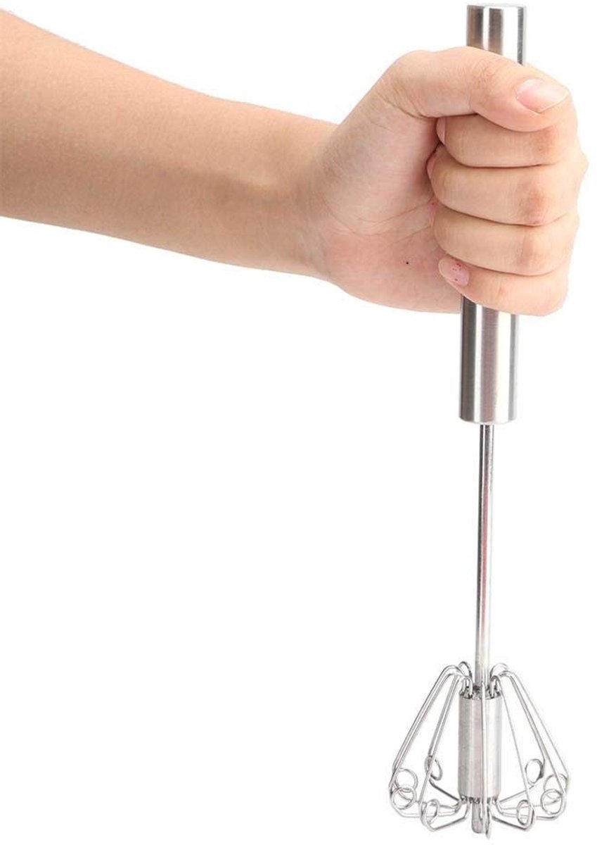 Golden crown - Ei Beater - Handmatige Blender - Ergonomisch Handvat - Staalgrijs - Keuken Gereedschap - Ideaal Voor Koken - Eenvoudig Te Gebruik