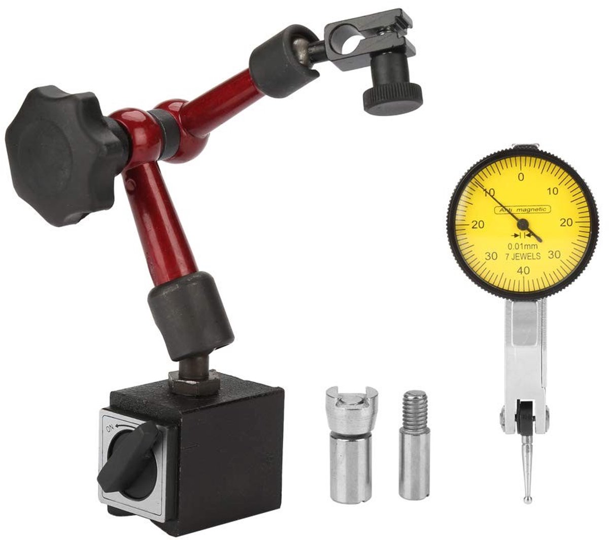 ONF3 - Flexibele Magnetische Meetstandaard - Nauwkeurige Oppervlakte Metingen - Compact Formaat - Dial Test Indicator - Geschikt voor Smalle Rui...