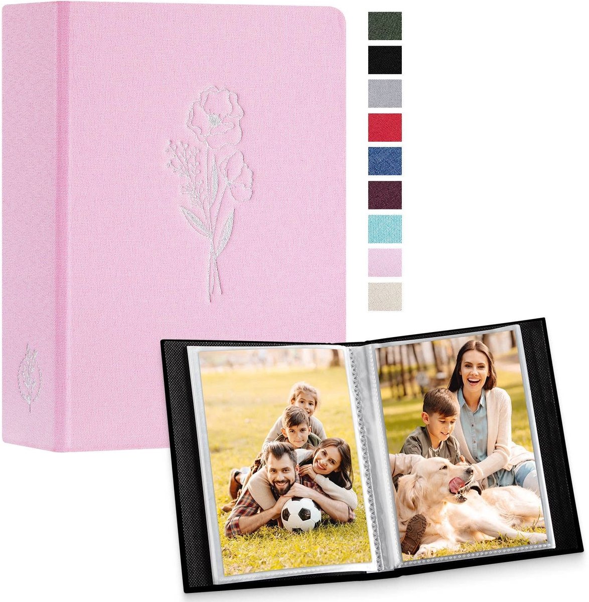 Allecto - Foto Album - 100 Foto's - Elegant en Functioneel - Klein Formaat - Inclusief 2 Stuks - Perfect voor Herinneringen - Roze