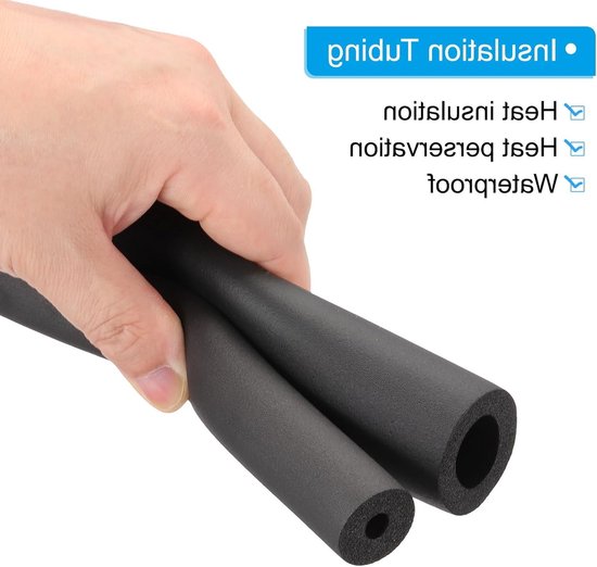60mm (2-3/8in) ID x 6.6ft Buizenisolatie Schuim Tubes, Beschermende Wrap voor Handgrepen en HVAC Toepassingen, Zwart — afbeelding 3