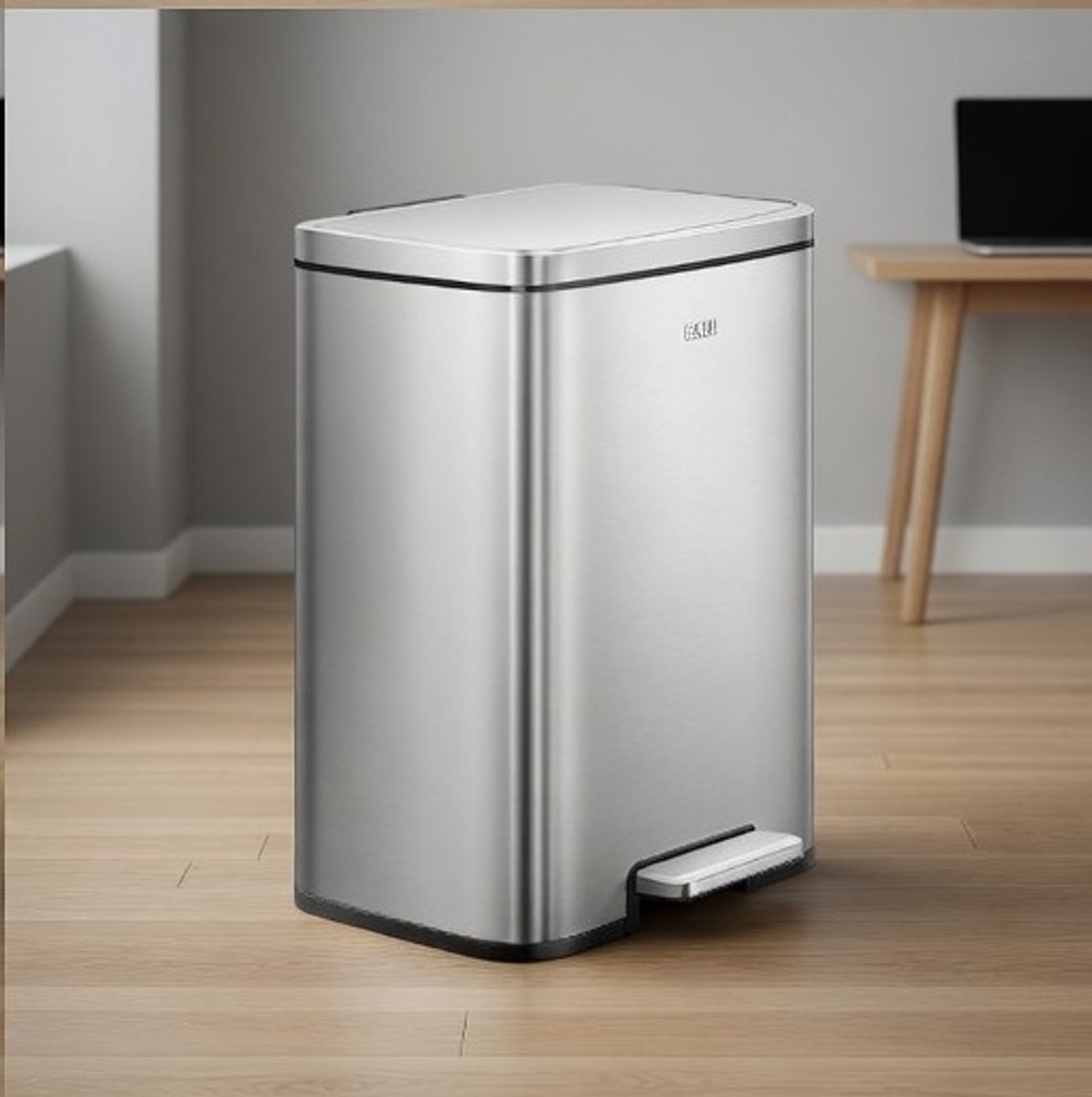 Luxe RVS Pedaalemmer 45L – Dubbele Afvalscheidings Prullenbak met Soft-Close Deksel, Geurafdichting & Vingerafdrukbestendig – Keuken & Kantoor Afvalbak met 2 Compartimenten – Geborsteld Roestvrij Staal,Ganeey