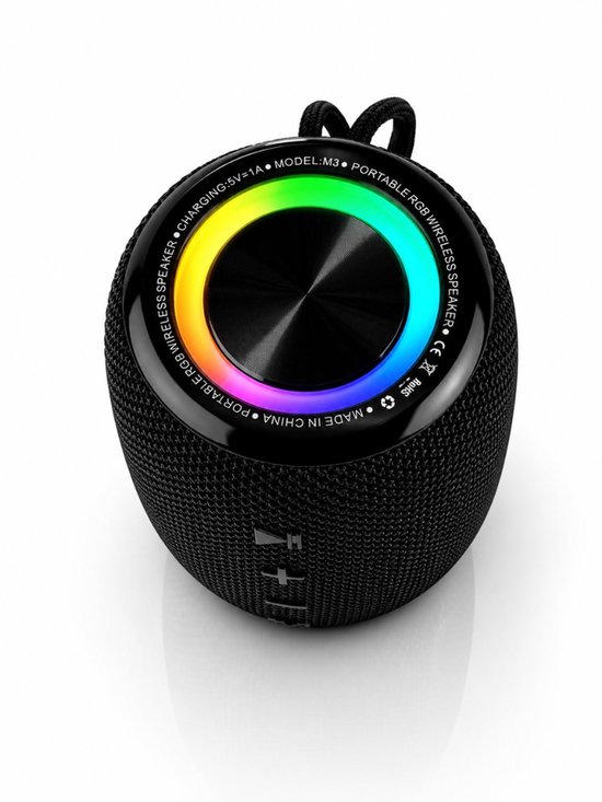 Bluetooth Speaker Draadloos Waterproof - Portable Wireless Speaker met RGB Verlichting, Extra Bass & Bluetooth 5.3 - SWISS — afbeelding 4
