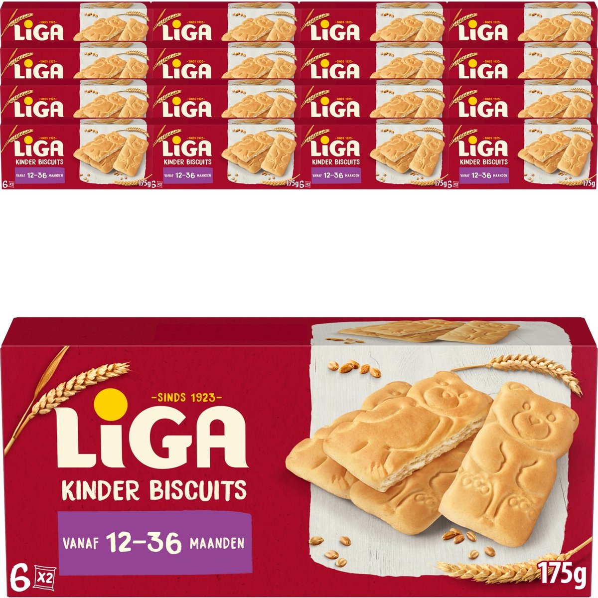 LiGA Kinder Biscuits Vanaf 12-36 Maanden 16 x 175g (6 x 29,1g) - Koek