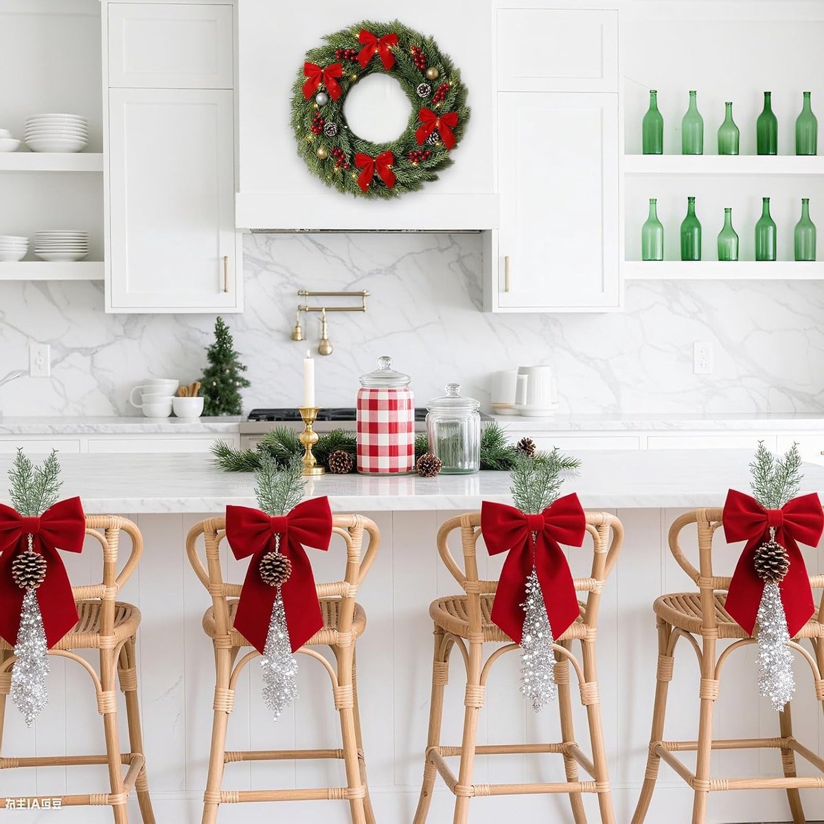 30 Stuks Kunstmatige Dennentakken, Groene Kerstkrans, Decoratieve Takken voor Centerpieces en DIY Projecten – foto 2