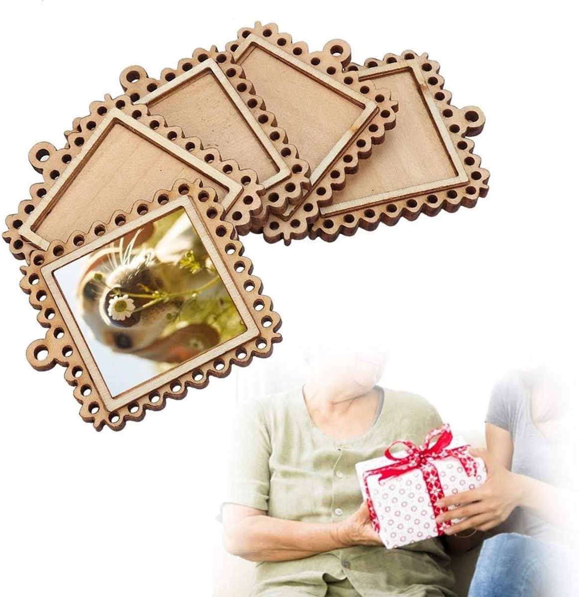 Mini Fotolijst Houten Rechthoekelijk - Set van 5