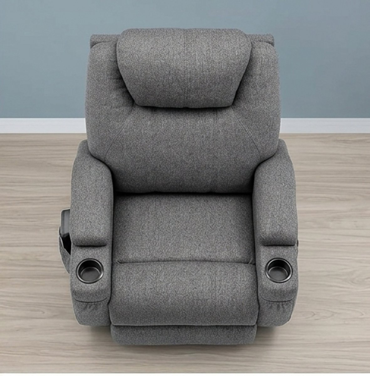 Elektrische Luxe Massage Relaxfauteuil met Verwarming – Volledig Verstelbare TV Stoel met Afstandsbediening, Vibratiemassage & Voetensteun – Comfortabele Home Cinema Stoel – Grijs | Ganeey