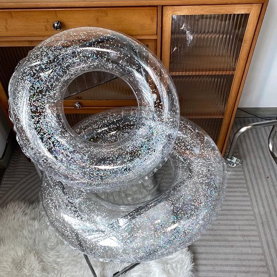 Opblaasbare Zwemring met Pailletten voor Volwassenen - Perfect voor Zomerzwemmen en Poolfeesten, Duurzaam PVC en Comfortabel Ontwerp — afbeelding 4