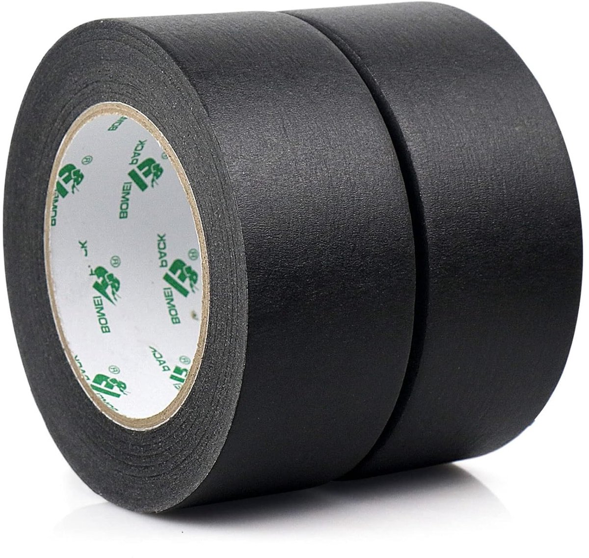 Verf Tape Set van 2 Rollen - 50m x 48mm Zwart Maskingtape voor Decoratie en Kunstprojecten, Ideaal voor Binnengebruik