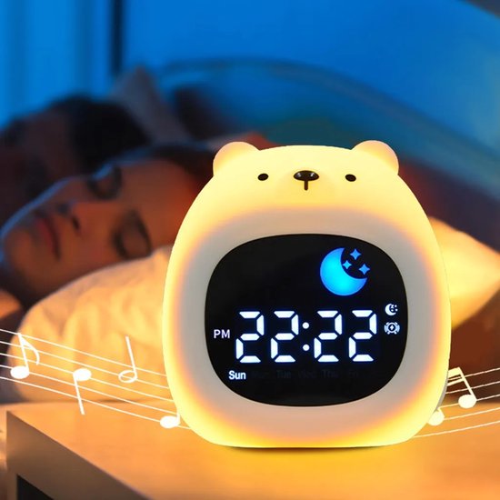 Schattig siliconen beertje als nachtlampje, LED-kleurverandering, USB-oplaadbaar, timer, 8 dimbare kleuren, slaaphulpmiddel, nachtlampje voor de slaapkamer. — afbeelding 2