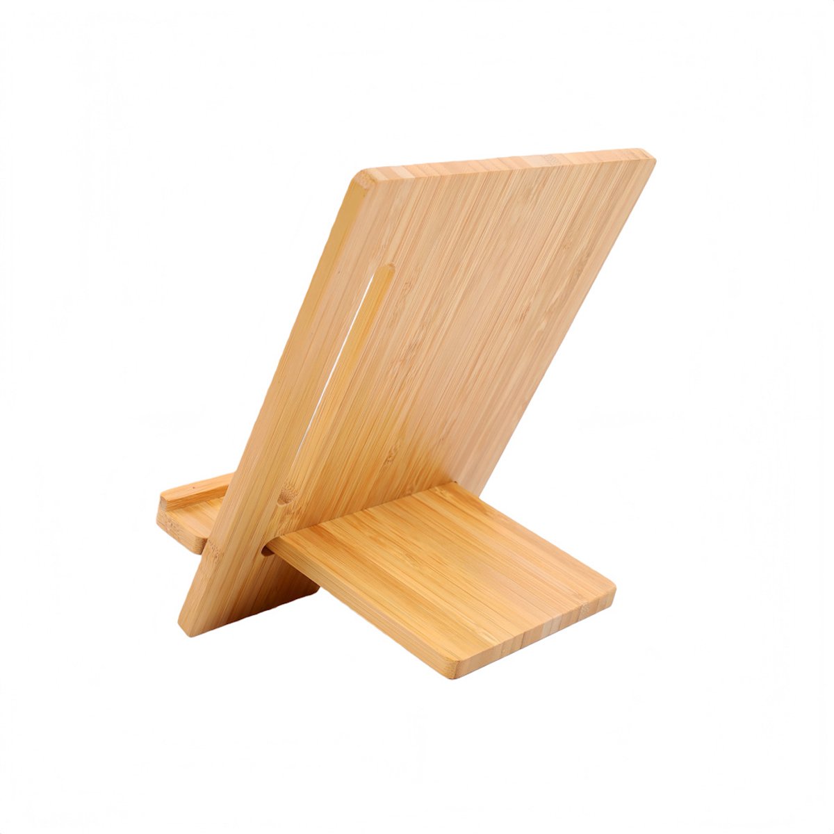 Decopatent - Universele Telefoonhouder / Tablethouder - Telefoon houder van Bamboe hout - tablet / iPad houder - standaard voor gsm Afm Staand: 15x20x0.8 Cm - Afm Liggend: 20x15x0.8 Cm. — cadeau in Telefoon & Tablet - foto 5
