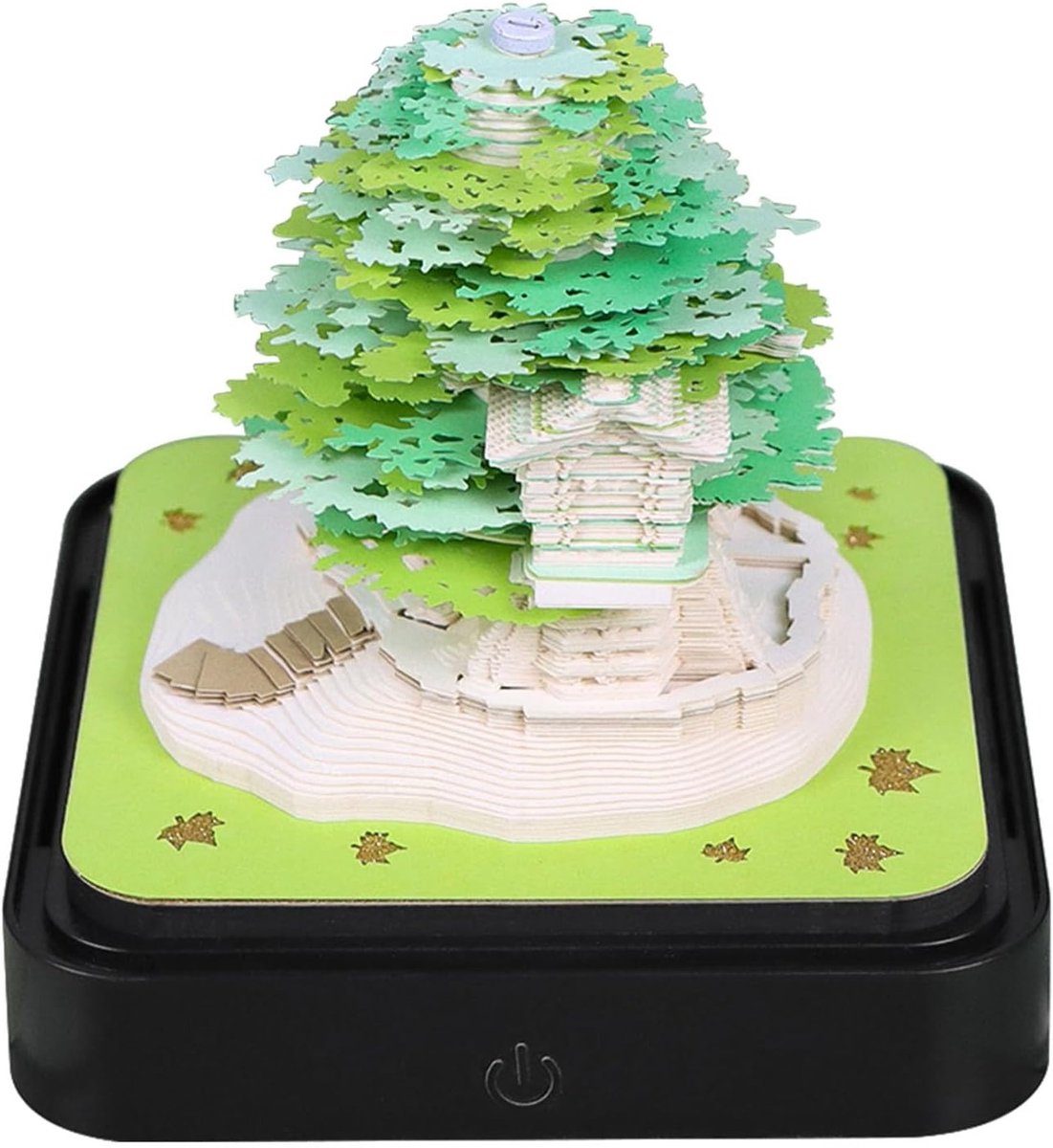 3D Notities Kalender 2026, Bureau Kalender met Boomhut Papercutting, Weekkalender voor Kerst en Thuisdecoratie van Hoogwaardige Papierkwaliteit