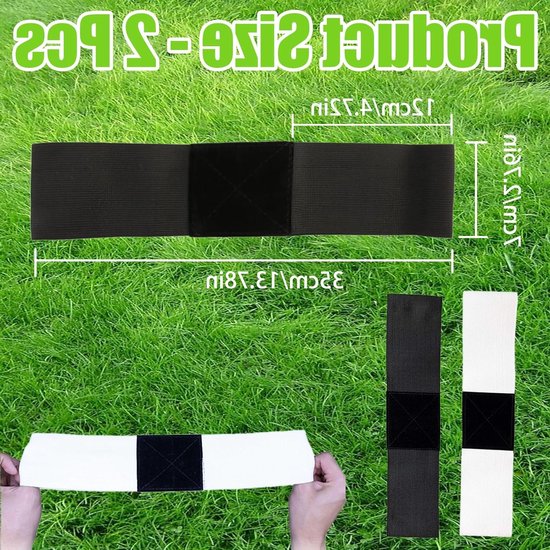 2 Stuks Golf Swing Trainingsarmband, Arm Tape Swing Trainer, Houdingscorrectie Oefenriem voor Beginners in Zwart en Wit, Verbeter je Golftechniek en Stabiliteit — afbeelding 2