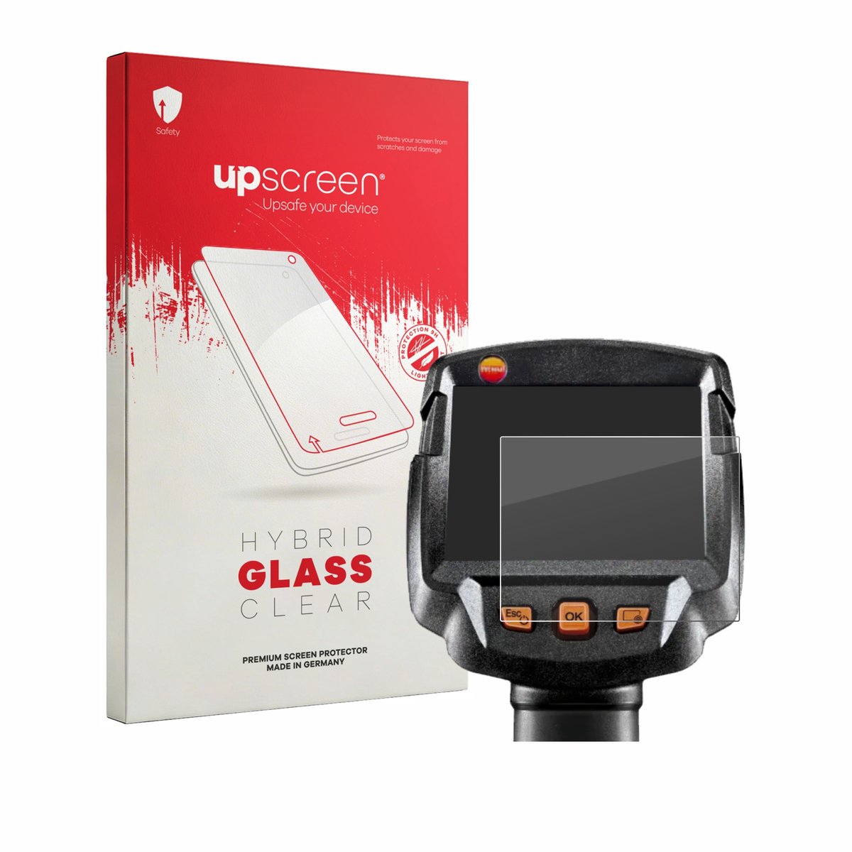 upscreen - Screenprotector voor Testo 872s - Folie Beschermfolie Beschermglas transparant