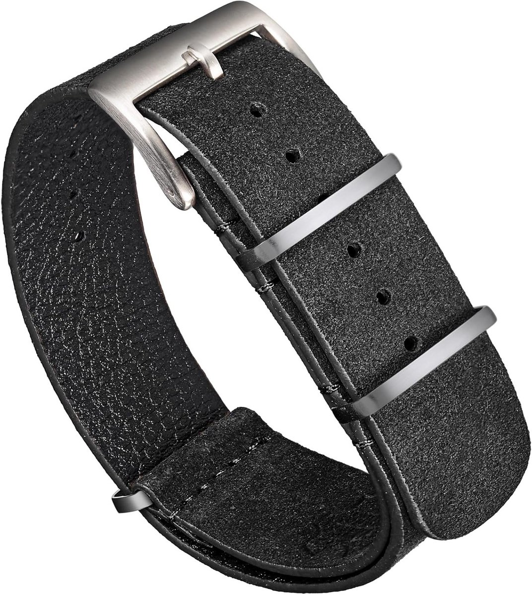 Stijlvolle Suede Horlogeband in Nato Zulu Stijl - Een Delicate Vervangband voor Militaire Horloges - Geschikt voor 18, 20 en 22 mm Horloges voor Mannen en Vrouwen