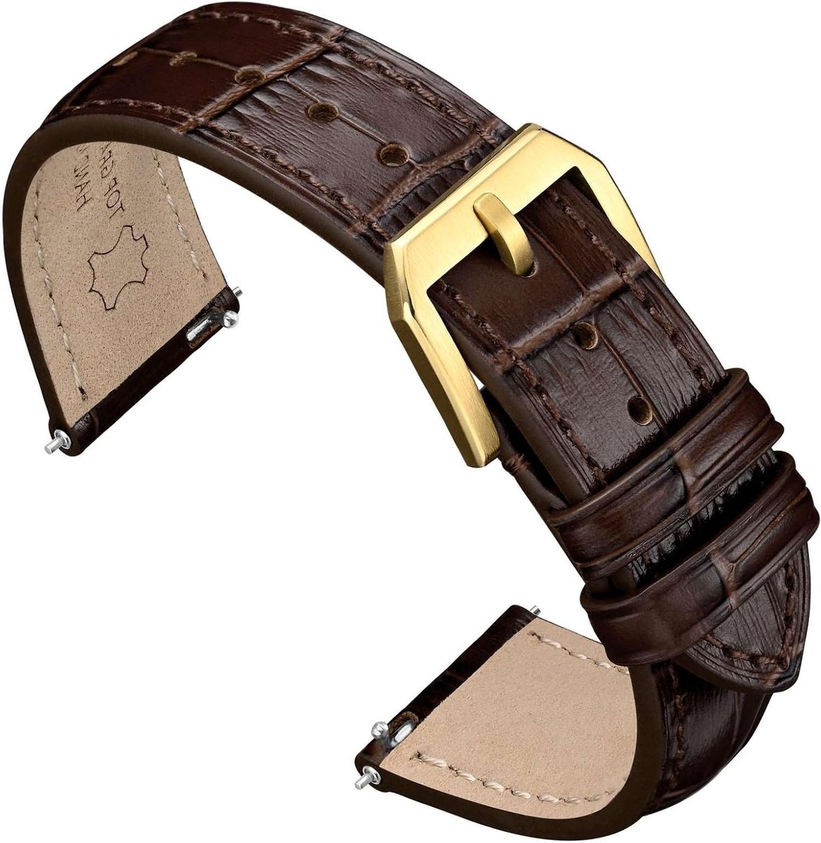 Leren Horlogebanden met Snelle Bevestiging voor Mannen en Vrouwen, Verkrijgbaar in 16mm, 18mm, 20mm, 22mm en 24mm, Duurzaam en Stijlvol