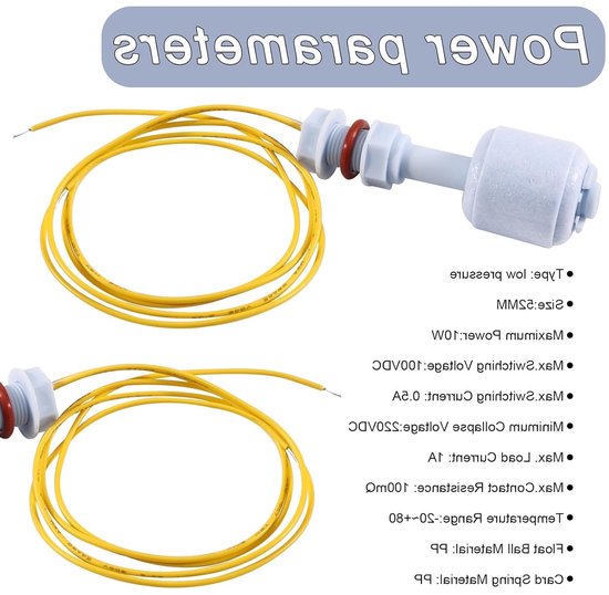 Joycabin 5pcs Float Switch Water Level Sensor, Float Switch, Level Switch, Side Mounted Horizontal Liquid Float Switch - ShopVlot — afbeelding 3