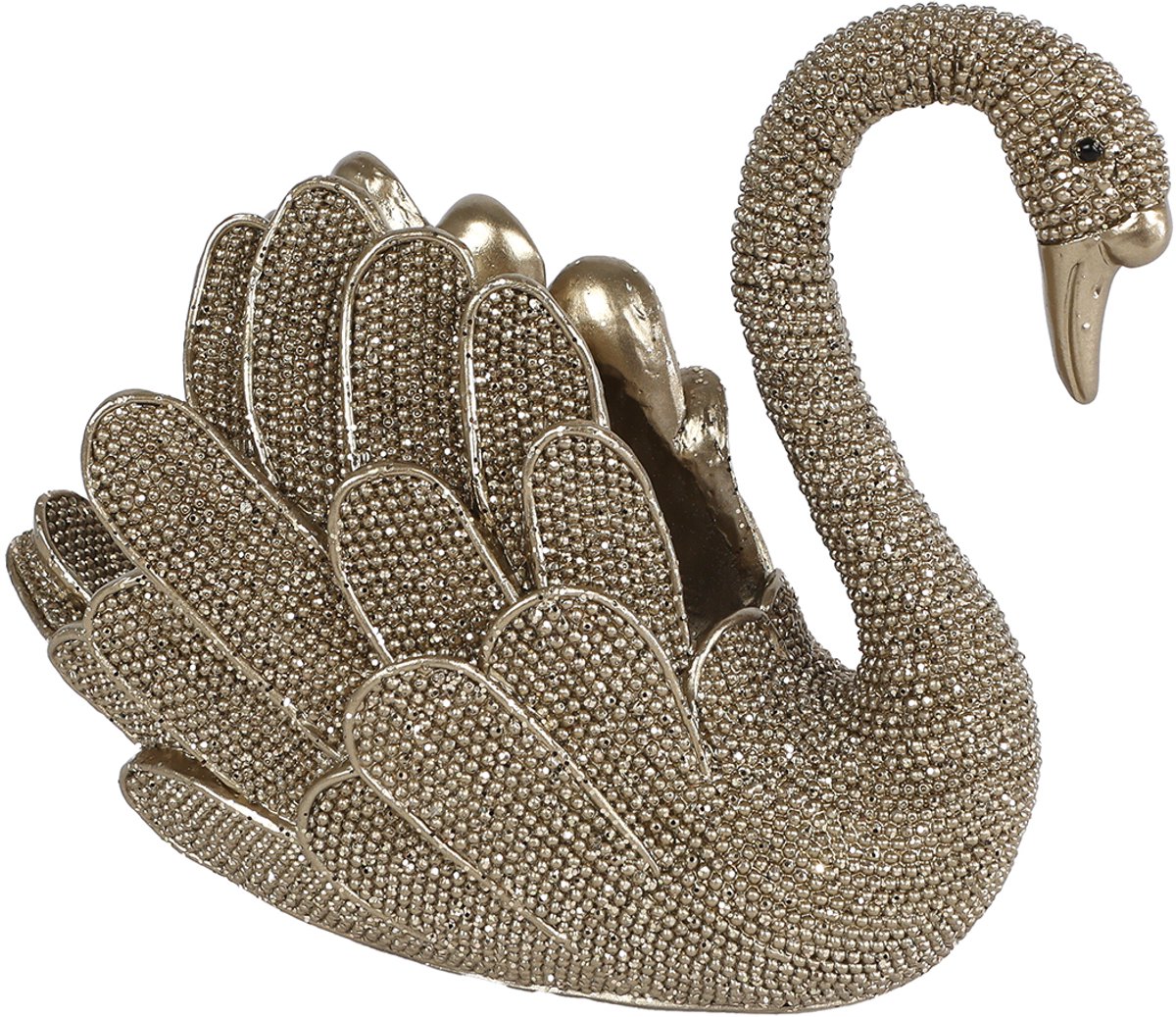 Sculptuur Zwaan glinster goud / Deco & Cadeau by Peters