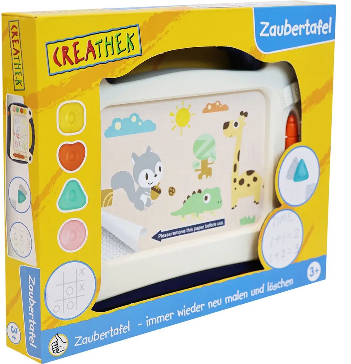 Creathek magnetisch tekenbord speelgoed met stempels en kleuren.