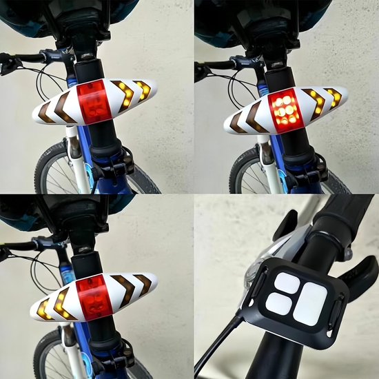 Fiets Achterlicht - LED Verlichting - Veilig Fietsen - Draadloze Afstandsbediening - 17 x 16 cm — afbeelding 5