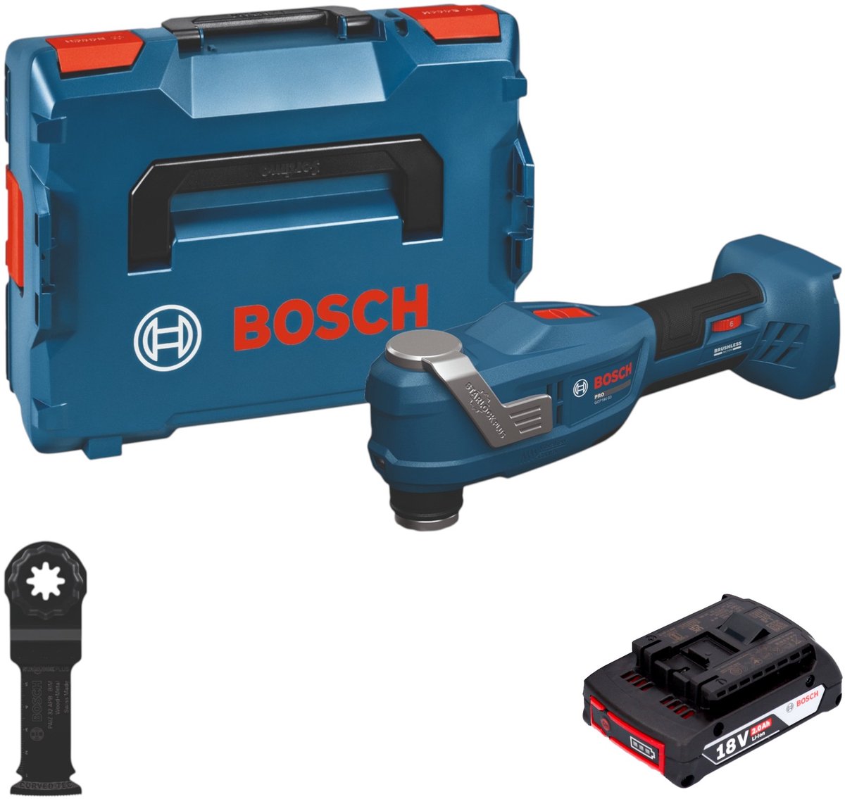 Bosch GOP 18V-30 accu multifunctioneel gereedschap 18 V Starlock Plus Brushless ( 06018G3001 ) + L-Boxx - zonder accu, zonder oplader