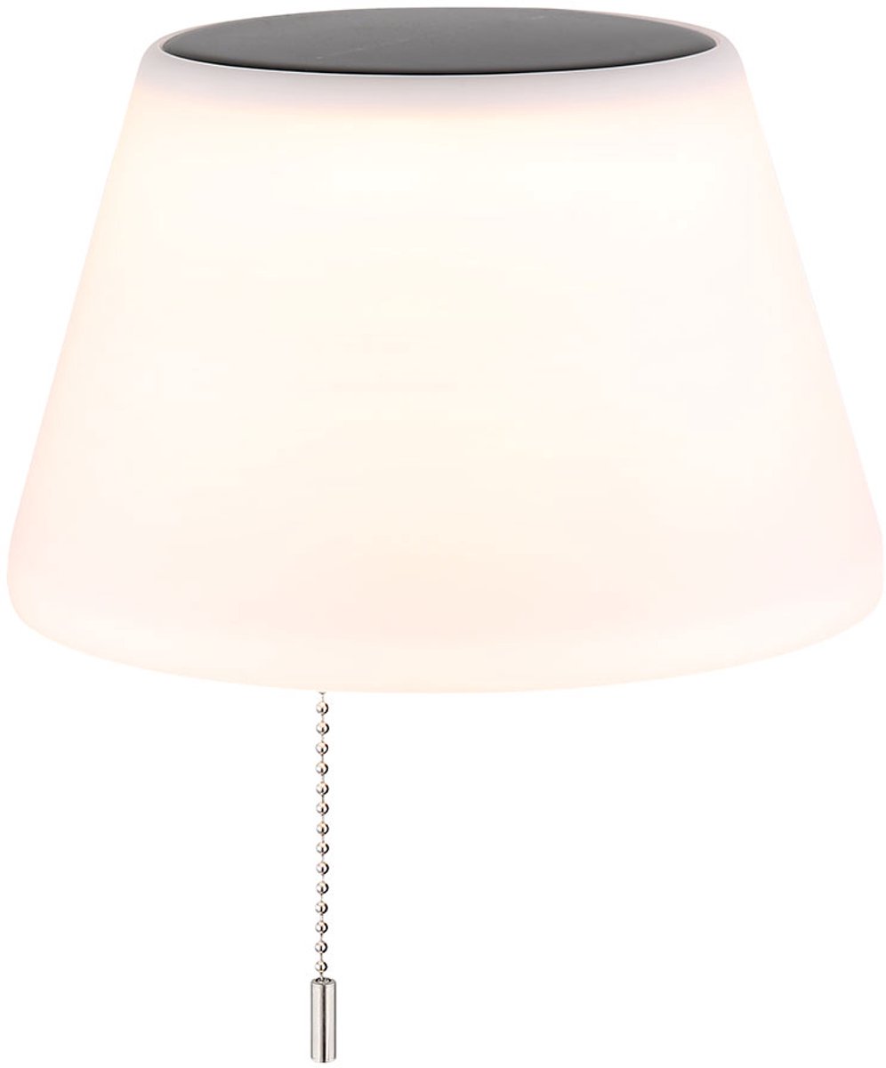LED solarlamp Tafellamp Flessenlamp Buitenlamp 3 lichtstanden wit mat Tuinlamp, warm wit, H 23 cm