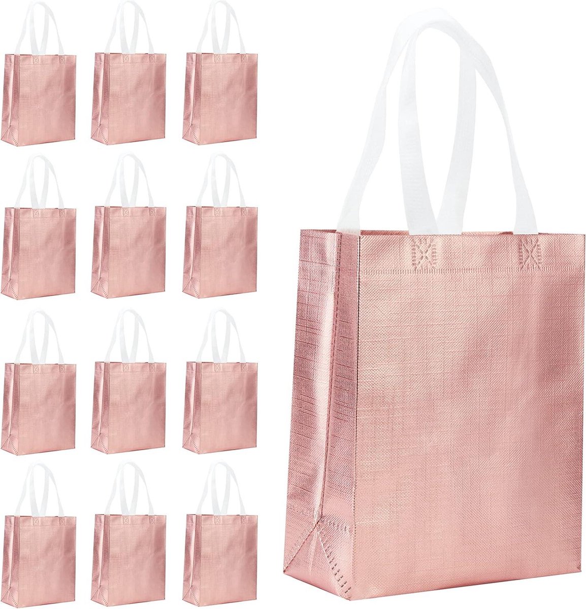 Herbruikbare Giftzakken - Niet-geweven Zakken - Feestverpakking - Met Handvatten - 8x4x10 Inch