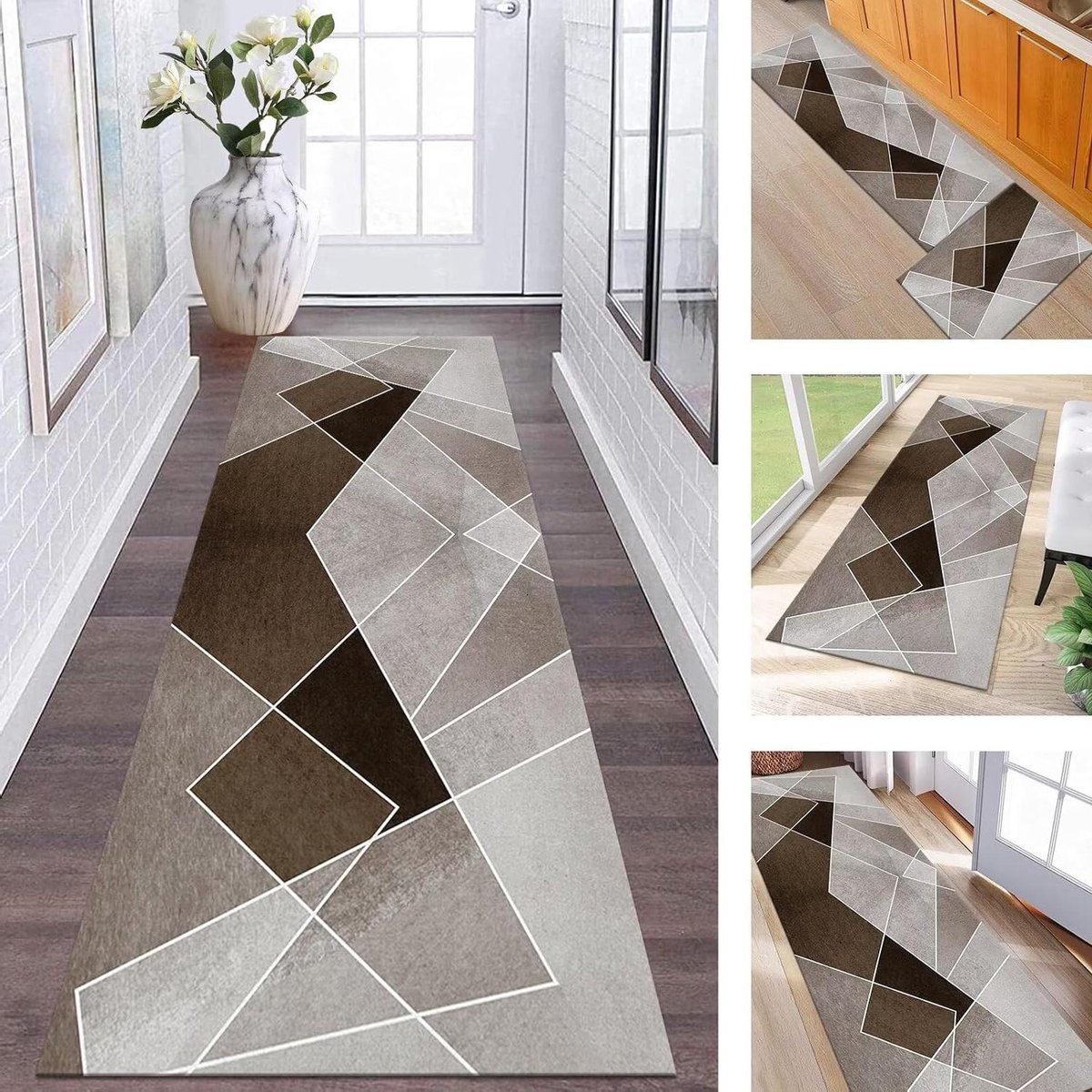 Tapijtloper Keukenloper - Vloerkleed gang - Hal Keuken Woonkamer - Wasbaar Antislip - 70x2