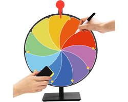 Prijzenwiel - Spinner Rad - Evenementen Promotie - 10 Aanpasbare Slots - 30cm Diameter - Kleurrijk