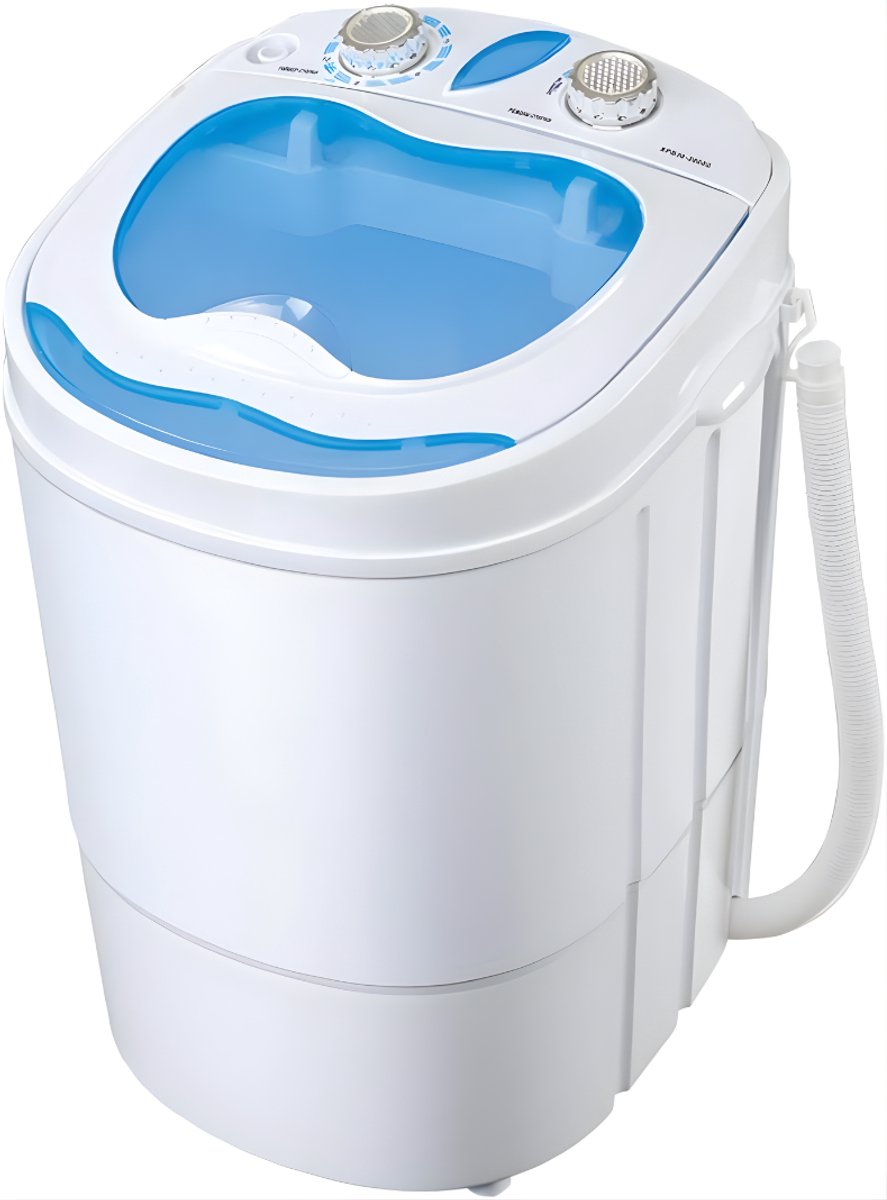 DnA® Mini Wasmachine - Camping Wasmachine - Kleine Wasmachine - Blauw/Wit - 4cm0 x 35cm x 55cm