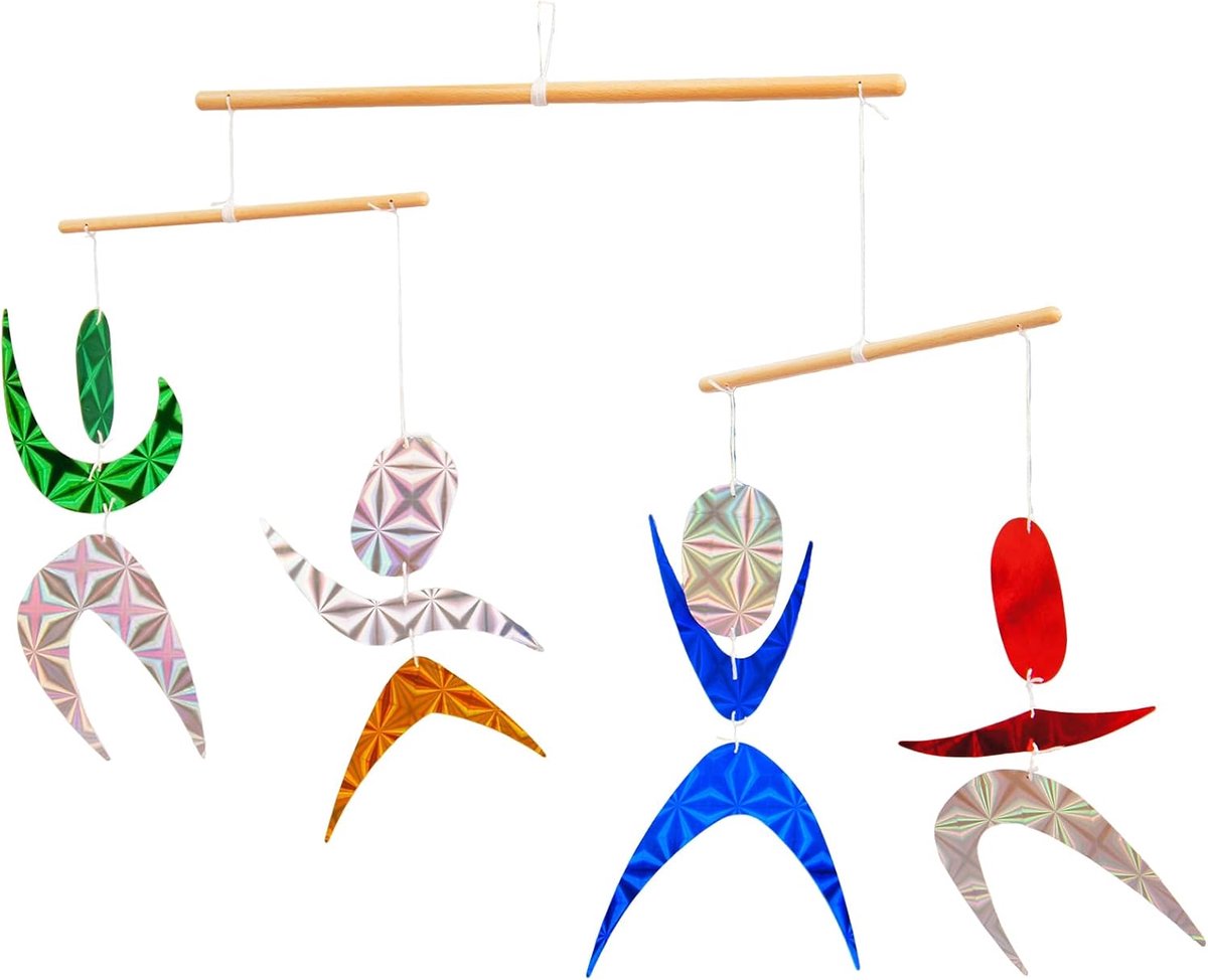 Baby Mobiel - Speelgoed Mobiel - Visuele Stimulatie - Montessori Design - Wiegbevestiging - Gekleurde Dansers