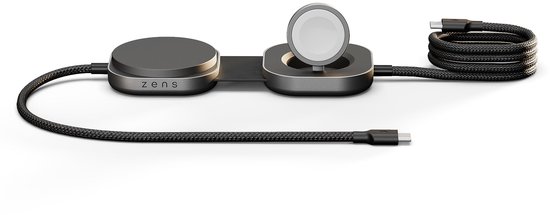 Zens Pro 3 Draadloze Oplader 20 Watt met USB C Kabel Zwart