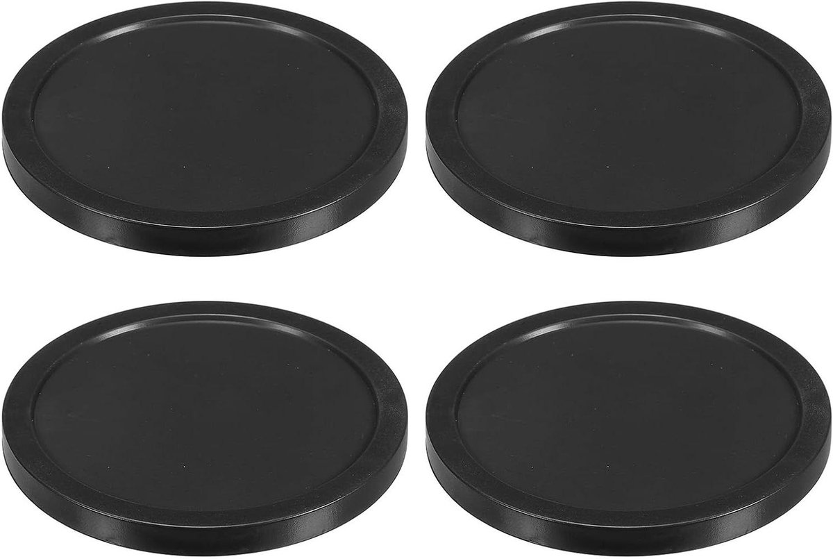 Air Hockey Pucks - Airhockey Schijven - Tafelspel - Duurzaam ABS Materiaal - 8.2cm Diameter - Zwart