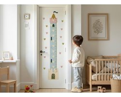 Groeimeter Muursticker Kinderkamer – Kasteel Design – Meetlat Kinderen 50-160 cm – Verwijderbaar – Babykamer Wanddecoratie – Zelfklevend