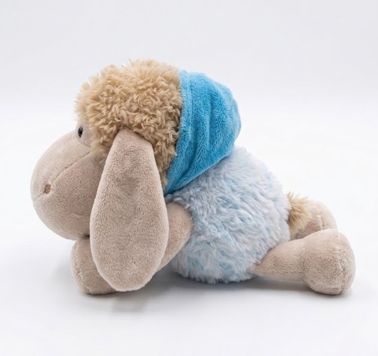 Zachte knuffel schaap met hemelsblauw kleurenthema - 30 cm. — afbeelding 5