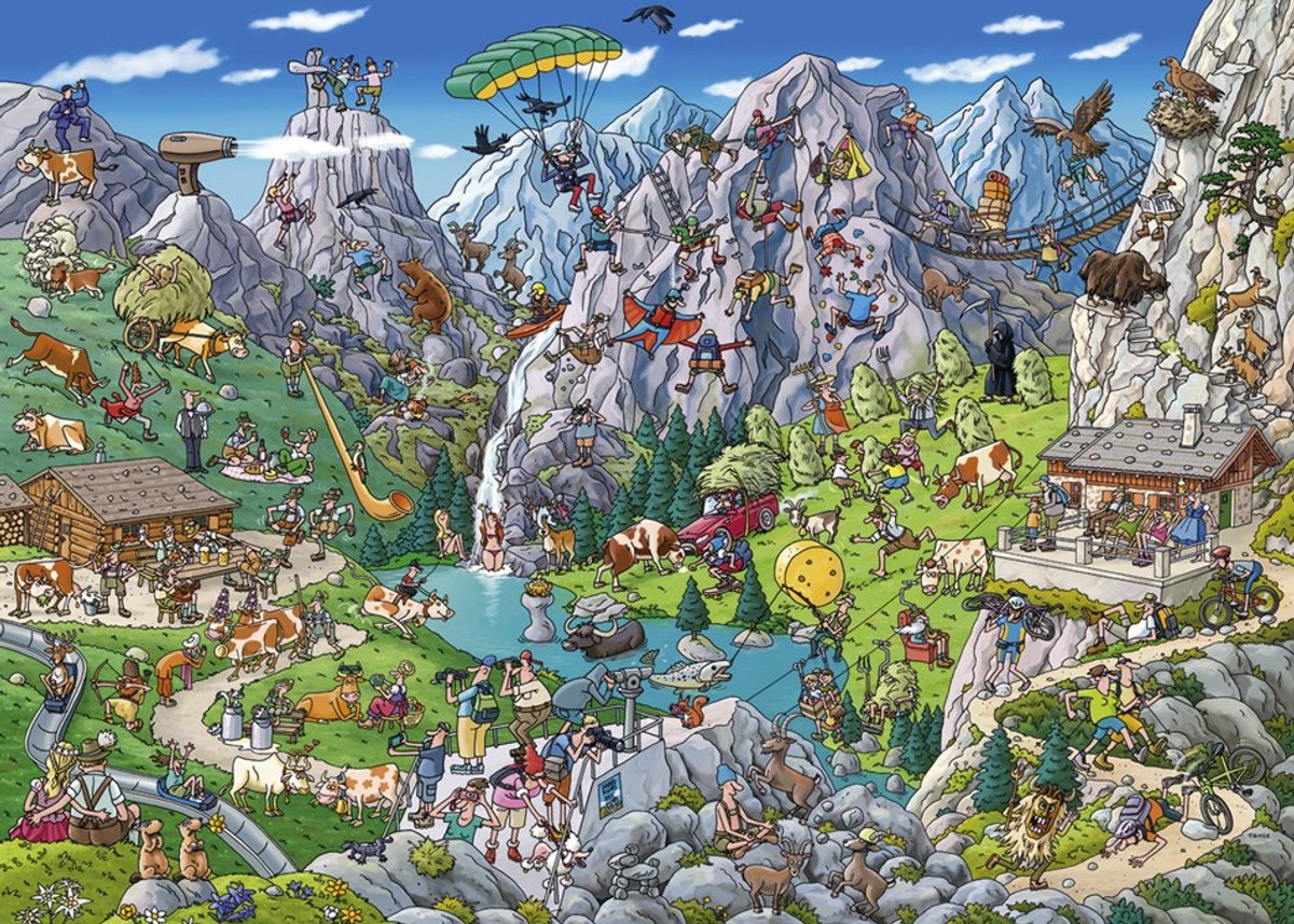 Puzzel Alpine Fun 1000 Stukjes Driehoek. Heye 29680