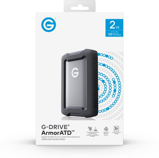 SanDisk Professional G-Drive ArmorATD - Externe harde schijf - 2TB - Space grijs van Merkloos — afbeelding 5