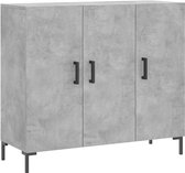 Tv-meubel of dressoir - met opbergruimte - Massief hout - betonlook grijze kast