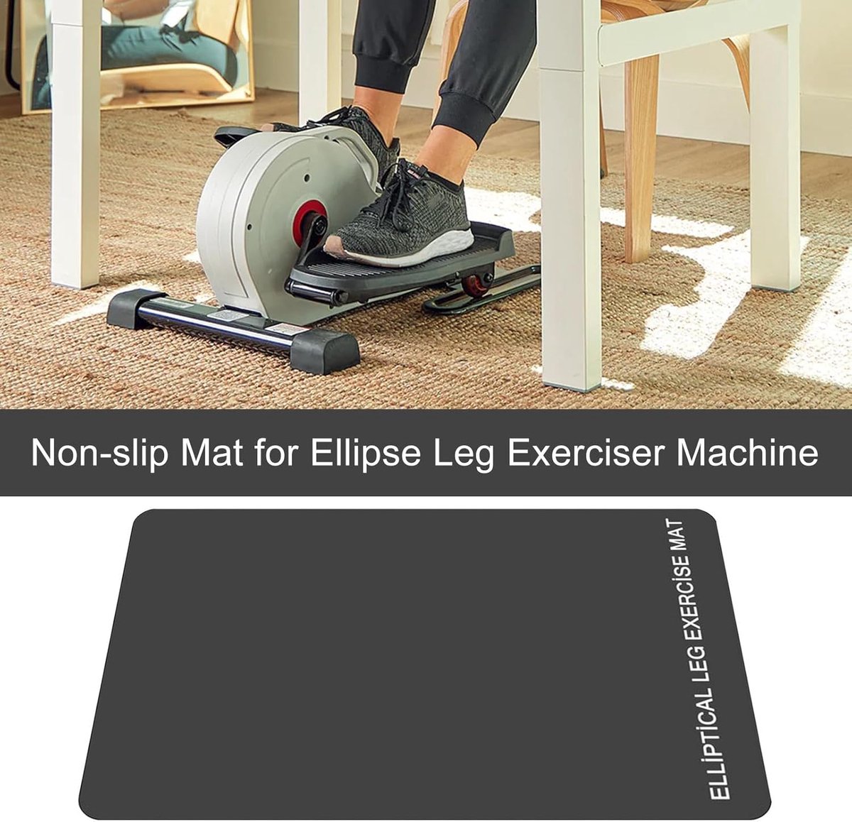 Beentrainer Antislip Mat - Beschermende Trainermat Vloer - Thuisgymnastiek Opstelling - Stabiele Antislip Basis - 60 x 43 cm