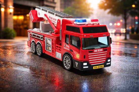 rc auto bestuurbare brandweer auto fire truck R/C Fire Truck - bestuurbaar brandweerwagen vrachtwagen rc car