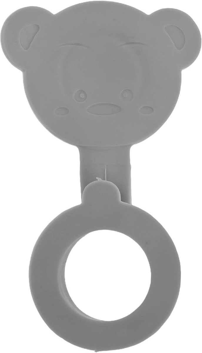 Babybadstop Siliconen - Badplug Afvoer - Veilig Baden - Schattig Ontwerp - 9.8 cm - Lichtgrijs