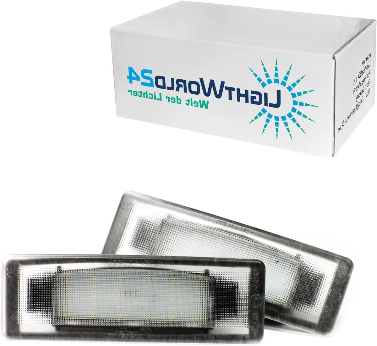Kentekenverlichting LED - Nummerplaatverlichting - Auto Verlichting - E-keurmerk Xenon Wit - 11.3x6.7x4.7cm - Wit