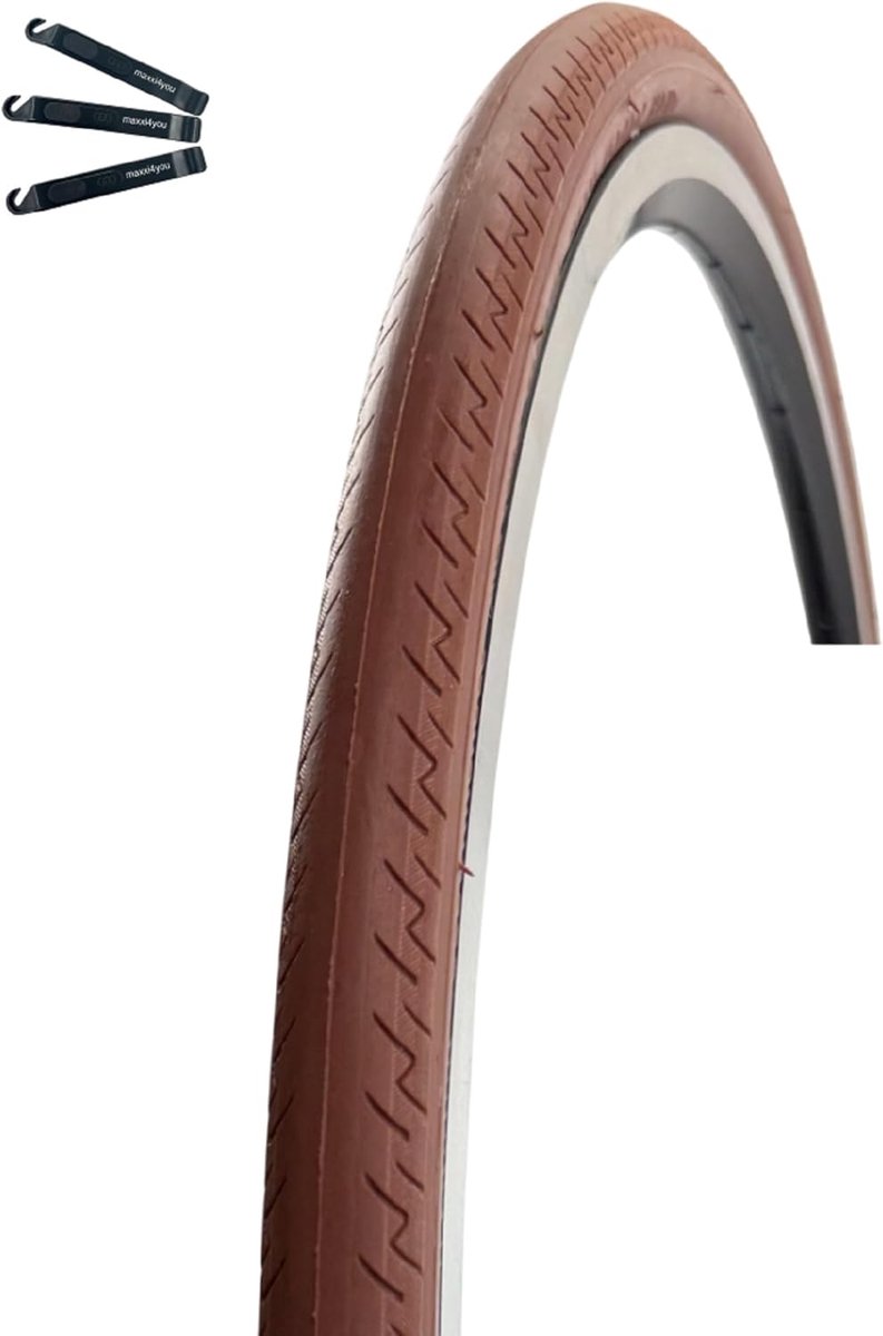 Racefietsband Bruin - Wielerband Buitenband - Snel Fietsen - Lage Rolweerstand - 28 x 1.10 - Bruin