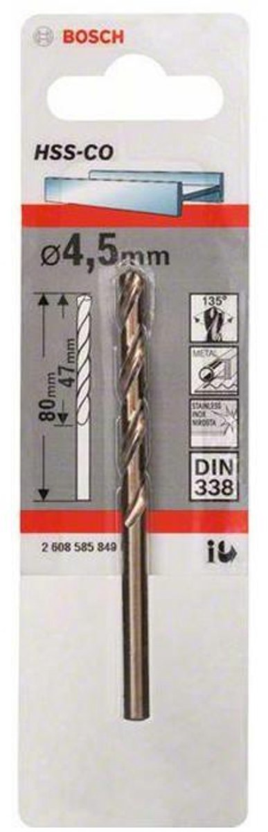 Bosch - Metaalboren HSS-Co, Standard 5,2 x 52 x 86 mm