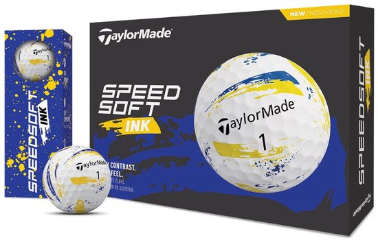 TaylorMade SpeedSoft Ink Golfballen 2026 - Blauw Geel - 12-Stuks van Merkloos — afbeelding 5